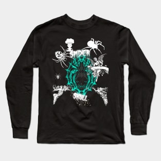 Spider Skeleton Skull Long Sleeve T-Shirt